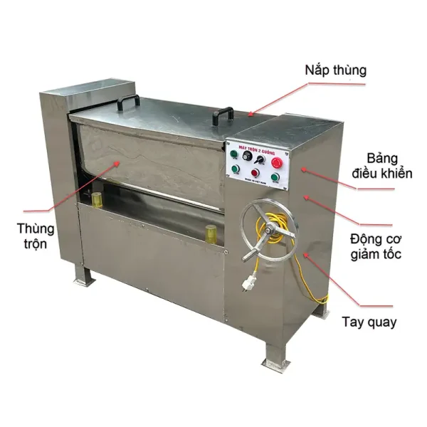 Máy trộn inox 2 guồng - Hình ảnh 4